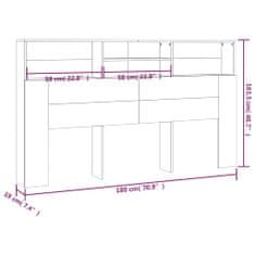 Petromila Čelo postele s úložným prostorem bílé 180 x 19 x 103,5 cm