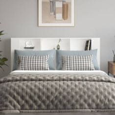 Greatstore Čelo postele s úložným prostorem bílé 180 x 18,5 x 104,5 cm