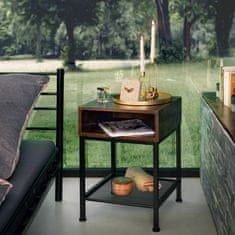 tectake Noční stolek Harlow 40,5x40,5x52,5cm - Industrial světlé dřevo, dub Sonoma