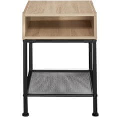 tectake Noční stolek Harlow 40,5x40,5x52,5cm - Industrial světlé dřevo, dub Sonoma