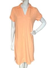 ZOSO meruňkové bavlněné šaty s límečkem Velikost: S