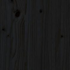 Greatstore Stojan na dřevo na kolečkách černý 40 x 49 x 110 cm borovice
