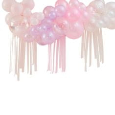 MojeParty Girlanda balónková pastelová se stuhami 50 ks