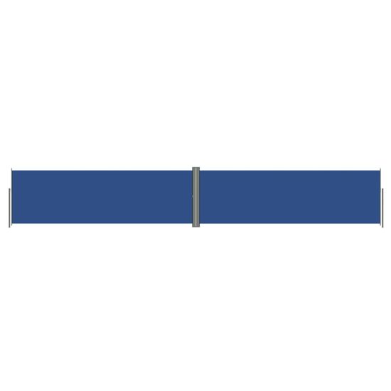 Greatstore Zatahovací boční markýza modrá 160 x 1 000 cm