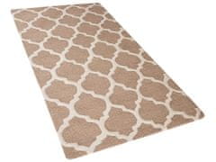 Beliani Béžový vlněný koberec 80x150 cm ERBAA