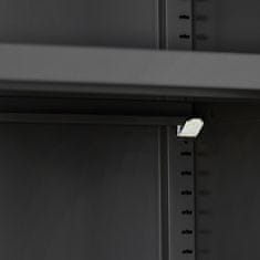 tectake Kovová archivační skříň na spisy 5 přihrádek - černá,90 cm