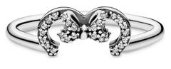 Pandora Třpytivý stříbrný prsten Minnie Disney 197509CZ (Obvod 54 mm)
