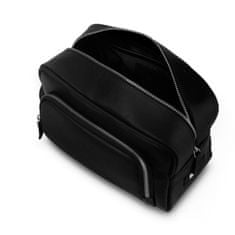 Solier Pánská kožená kosmetická taška SK04, černá