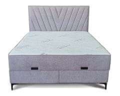 GMP Dvoulůžková postel VICTORIA - šedá 160 × 200 cm