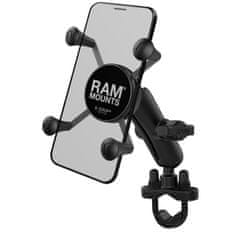 RAM MOUNTS sestava - malý držák X-Grip se středním ramenem a úchytem U-Bolt na průměr 0,50 "až 1,25"