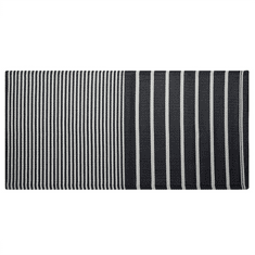 Beliani Černý venkovní koberec 90x180 cm HALDIA