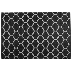 Beliani Oboustranný černo-bílý venkovní koberec 140x200 cm ALADANA