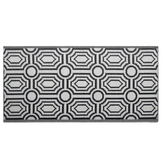Beliani Oboustranný venkovní koberec, černý, 90x180 cm, BIDAR