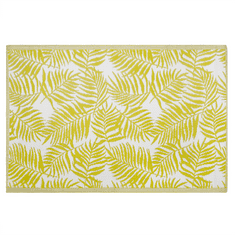 Beliani Oboustranný venkovní koberec s motivem palmových listů v žluté barvě 120 x 180 cm KOTA