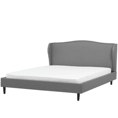 Beliani Čalouněná šedá postel 160x200 cm COLMAR