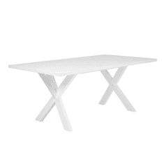 Beliani Bílý jídelní stůl 180 x 100 cm LISALA