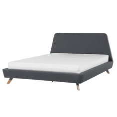 Beliani Čalouněná šedá postel 160x200 cm VIENNE