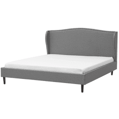 Beliani Čalouněná šedá postel 180x200 cm COLMAR