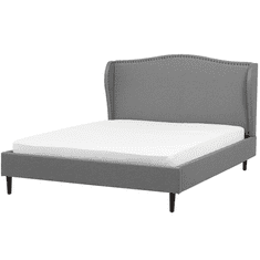 Beliani Čalouněná šedá postel 140x200 cm COLMAR