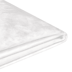 Beliani Náhradní potah na postel bílý sametový 160 x 200 cm FITOU