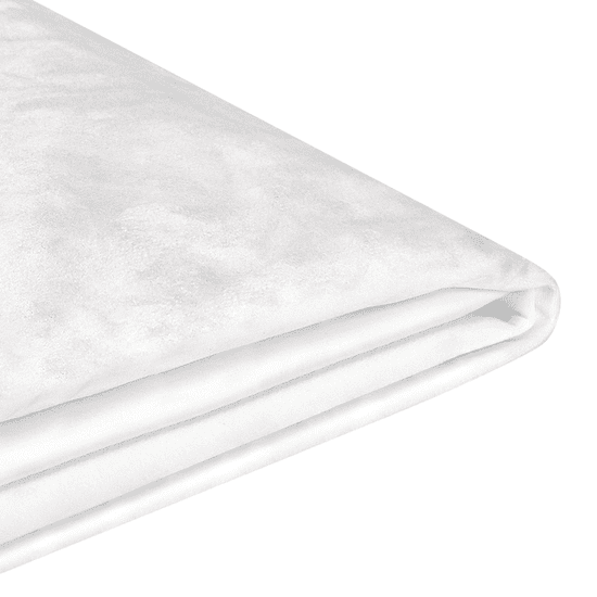Beliani Náhradní potah na postel bílý sametový 180 x 200 cm FITOU