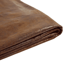 Beliani Náhradní potah pro postel 160 x 200 cm FITOU hnědý se vzhledem kůže