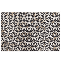 Beliani Kožený patchworkový koberec 140 x 200 cm vícebarevný ISHAN