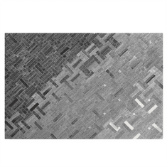 Beliani Kožený koberec 160 x 230 cm šedý DARA