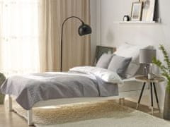 Beliani Sada embosovaného přehozu na postel s polštáři 140 x 210 cm šedá ALAMUT