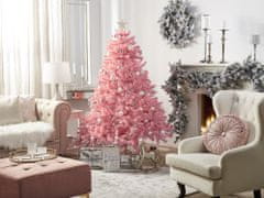 Beliani Vánoční stromeček 180 cm růžový FARNHAM
