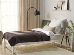 Beliani Embosovaný přehoz na postel 140 x 210 cm hnědý RAYEN