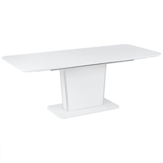 Beliani Rozkládací jídelní stůl 160/200 x 90 cm bílý SUNDS