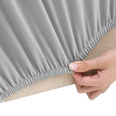Vidaxl Strečový potah na čtyřmístnou pohovku šedý polyesterový žerzej