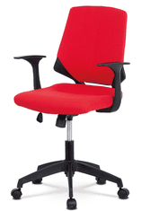 KUPŽIDLE Kancelářská židle na kolečkách BELA — červená, područky