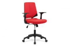 KUPŽIDLE Kancelářská židle na kolečkách BELA — červená, područky