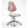 KUPŽIDLE Dětská rostoucí židle RAIDON – látka, plast, šedá / růžová