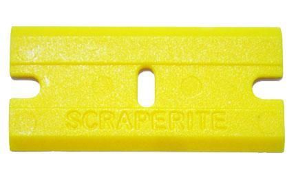 Scraperite Plastová čepel-škrabka žlutá akryl, 100 ks, SCRAPERITE
