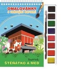 Zdeněk Miler: Štěňátko a med - Omalovánky s vodovými barvami a štětcem