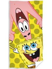 Carbotex Dětská plážová bavlněná osuška Spongebob a Patrik