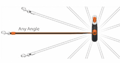 KIWI WALKER Kiwi Walker Samonavíjecí vodítko 360°, XS, 3m, 12kg, oranžové