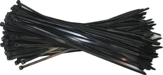 Sapiselco Upínací pásky tritikale černé 200x3,5mm 100ks