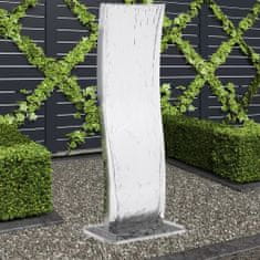 Greatstore Zahradní fontána s čerpadlem 108 cm nerezová ocel zaoblená