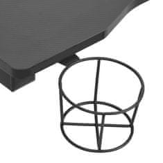 Greatstore Herní stůl s LED a nohami ve tvaru Y černý 90 x 60 x 75 cm