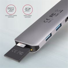 multifunkční hub, USB 3.2 Gen 1,2x USB-A, HDMI, SD/microSD, PD 100W