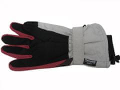 A Simple Mess Pánské lyžařské rukavice Mess GS438 šedo-červené XL