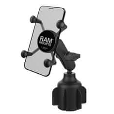 RAM MOUNTS RAM sestava - malý držák X-Grip se středním ramenem a základnou do držáků nápojů v autě