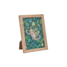 Homea Dětský obrázek s rámečkem lenochod 13 x 18 cm