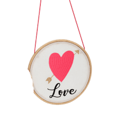 Amadeus Dětská závěsná dekorace srdce | 2 vzory Vzor: Happy Family