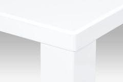 Autronic Jídelní stůl 120x80x76 cm, vysoký lesk bílý AT-3006 WT