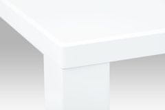 Autronic Jídelní stůl 160x90x76 cm, vysoký lesk bílý AT-3008 WT